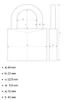ABUS Brass Padlock KD Dimple Cylinder Stentl Loose Number EC75IB/40