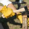 BUNDOK Outdoor Gloves BD-475 for Splitting Firewood and Bushcraft, Yellow, Free Size