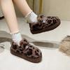Lamb Wool Warm Wool Shoes Women's 2025 New Winter Thick-soled Belt Buckle, Velvet Warm One-pedal Cotton Shoes