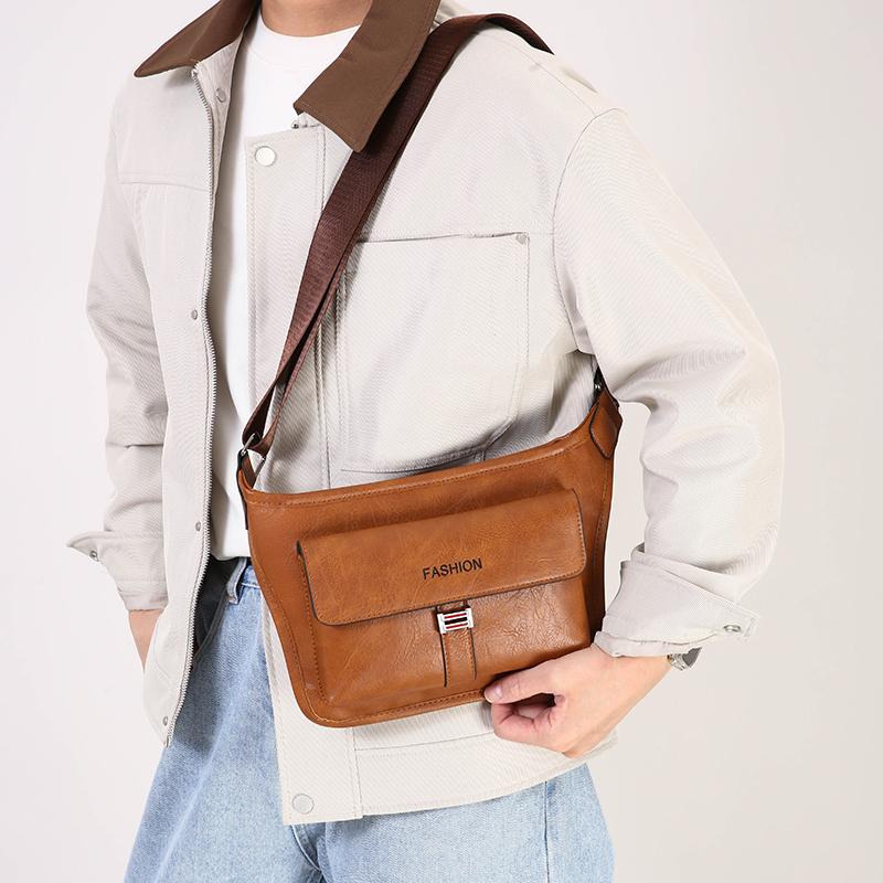 Neue Herren Vintage Brusttasche Wasserdicht Große Kapazität Crossbody Einzelne Umhängetaschen mit Sport Kleine Messenger Bags