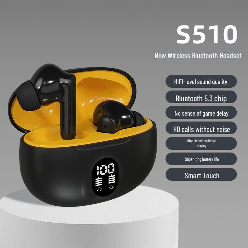 

Bluetooth-гарнитура S510 895B: Беспроводные наушники со светодиодным дисплеем, высокое качество звука, шумоподавление, длительное время работы от аккумулятора, идеально подходят для занятий спортом.