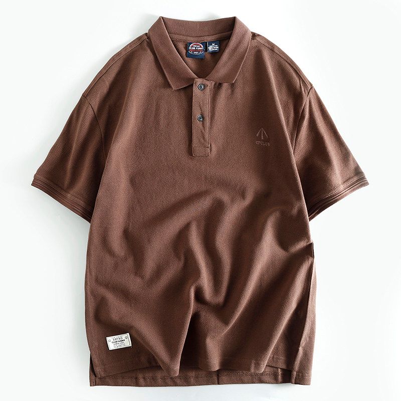 Men's Short-Sleeved Polo Shirt Men's Fashion Brand Trend Export Export Tail Single Cut Label Men's Summer Big Brand Withdraw from Cupboard T-shirt Top