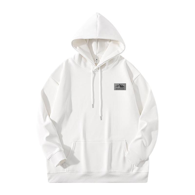 Trendy Men's Hooded Sweatshirt: Loose Fit Spring/Autumn Jacket with Velvet for Couples