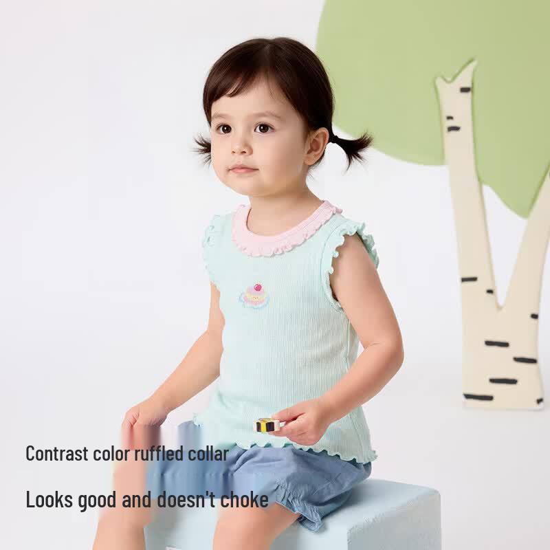 Balabala Girls' Ribbed Vest Top