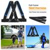 Sled Vest Harness with D-Ring Hook Heavy Duty Resistance Training Sleigh Tire Pulling Belt Adjustable Shoulder Strap Workout Equipment