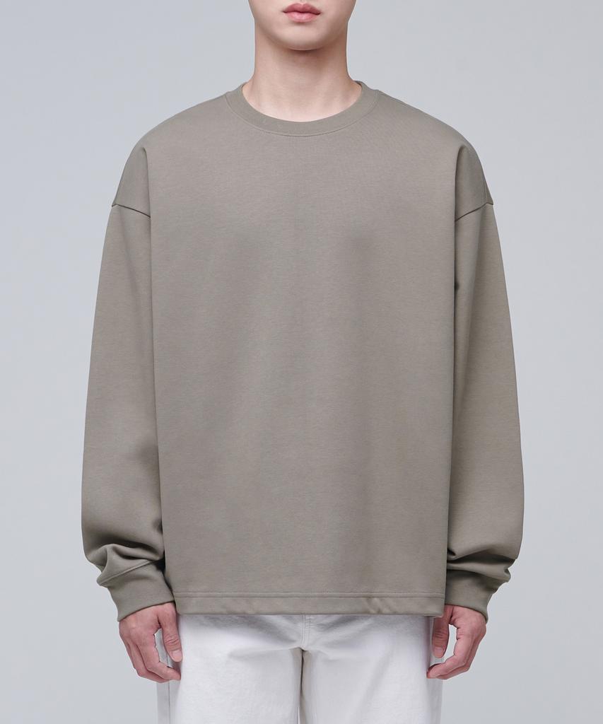 MUSINSA STANDARD Flat Terry Oversized String Sweatshirt [Dusty Beige]