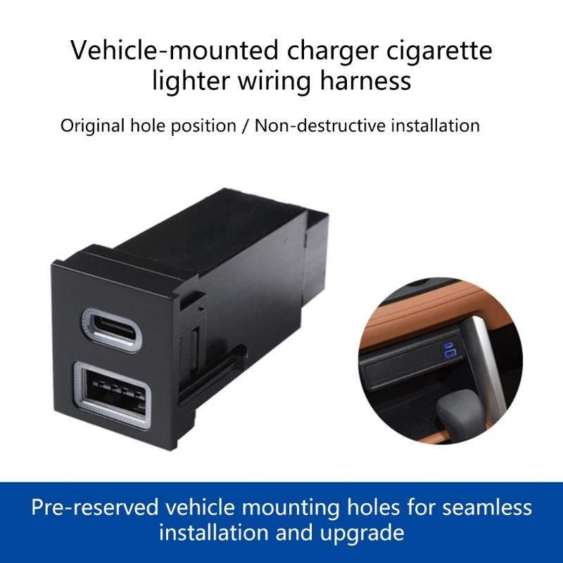 Universal Car Phone Chargers For Vehicle With USB Type C Ports 36W Output Quick Charge Function Charging Adapter