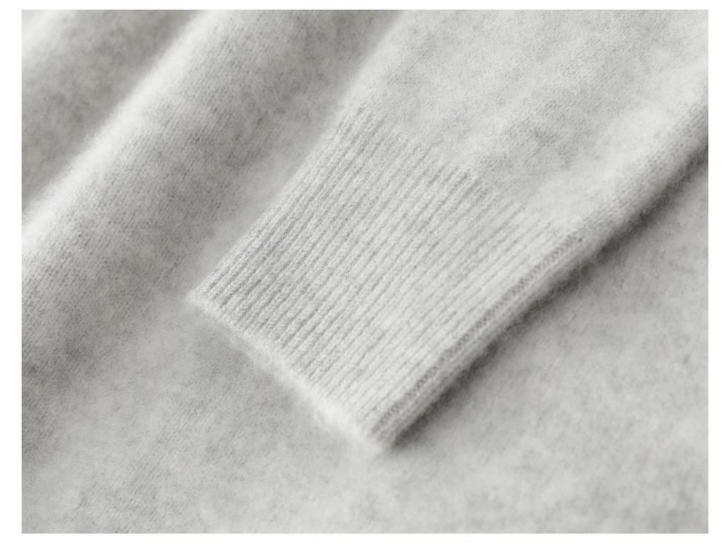 Men's High-Neck 100% Wool Thickened Cashmere Sweater – Autumn/Winter Long-Sleeved Loose Knit Base Layer