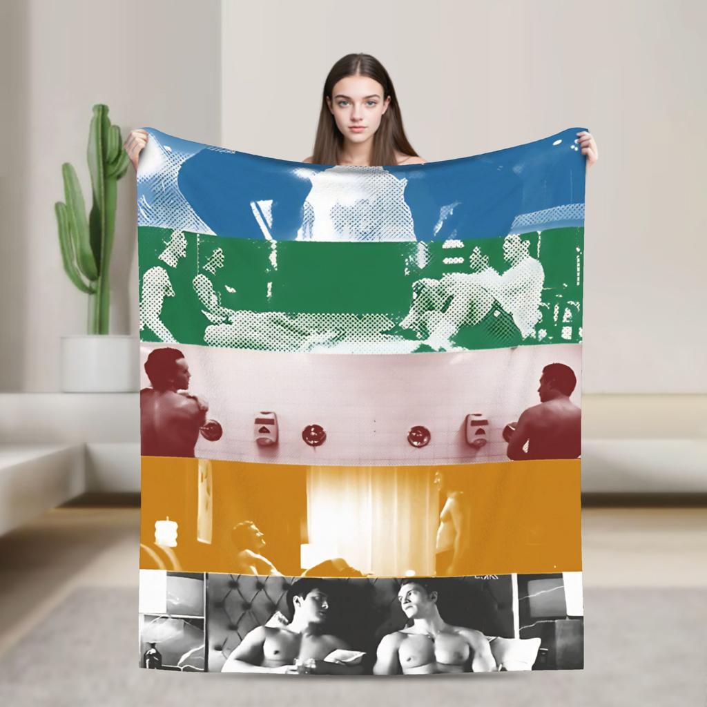 Heated Rivalry Movie Knitted Blankets Fleece Throw Blanket Bed Sofa Decoration Soft Warm Bedsprea
