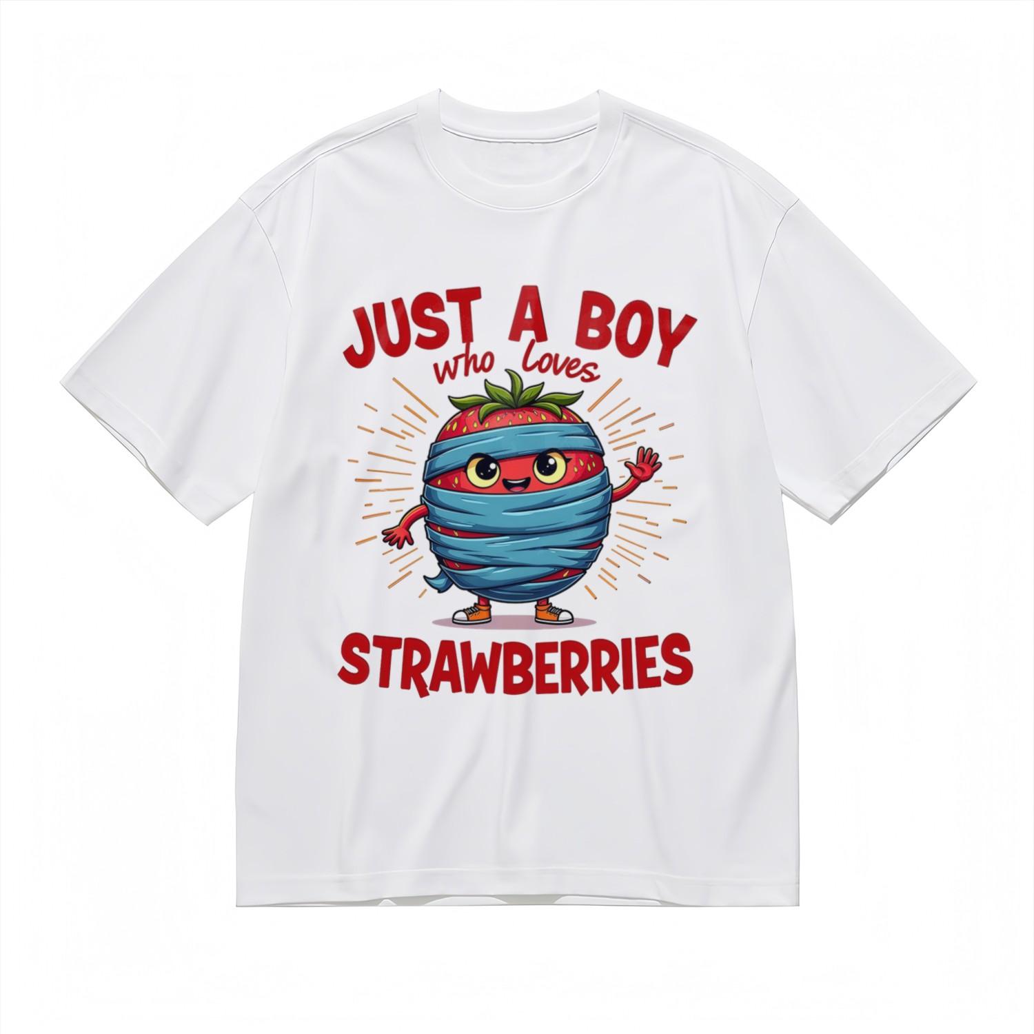 Women s Comfy Fashion Classic T-Shirt Mens Womens Tees Top Animated Berry Character Printed Tee XL