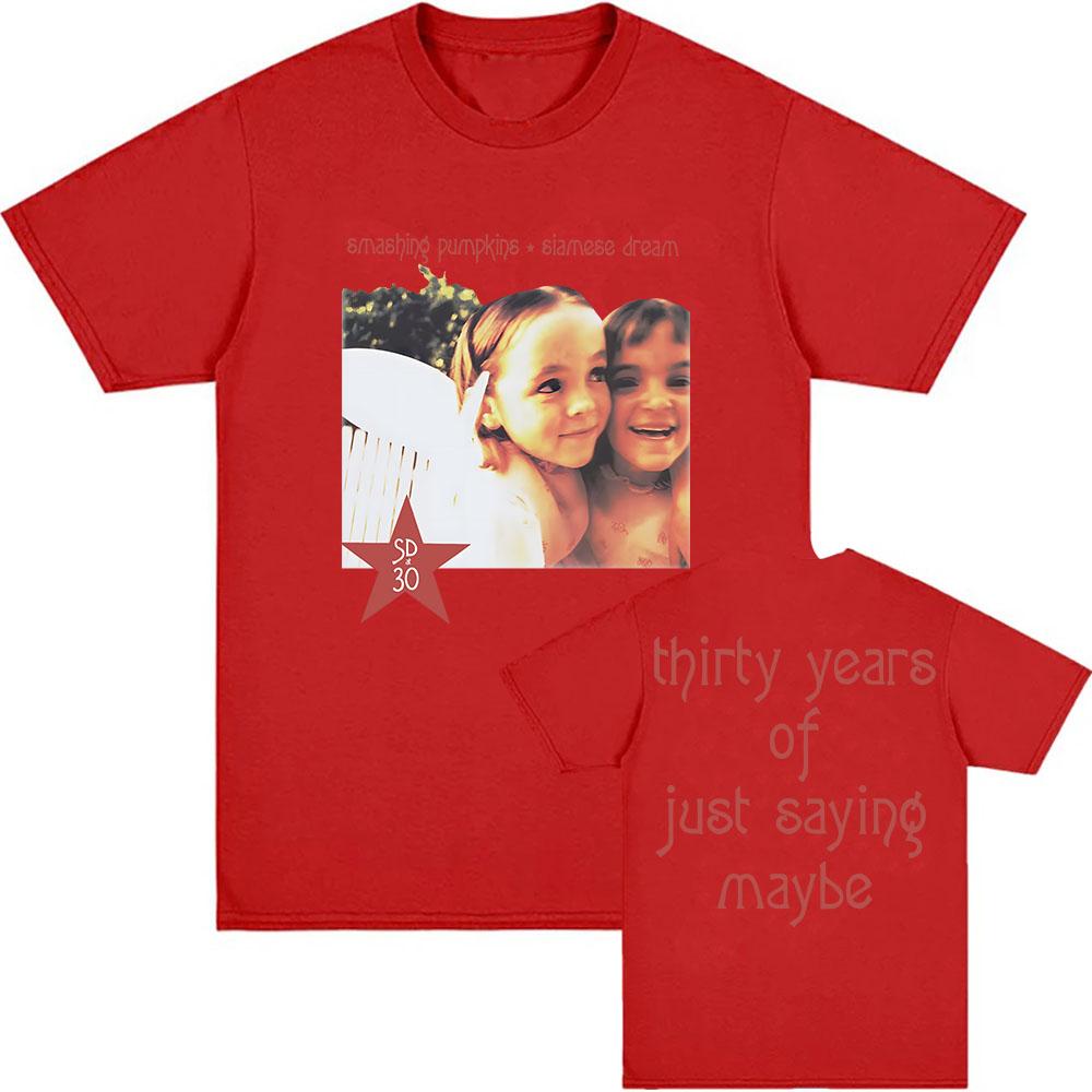Trička k 30. výročí Siamese Dream The Smashing Pumpkins Rocková kapela Tričko Letní Bavlna Měkká Pánská trička Grafické Oblečení