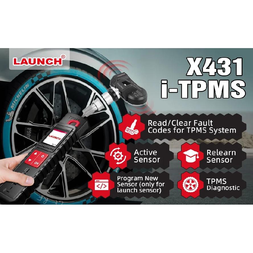LAUNCH X-431 i-TPMS TPMS Reifendrucksensor Wiederlernwerkzeug, Aktivierung/Wiederlernen/Programmierung von Sensoren Funktioniert mit X431 Scanner
