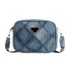 Trend denim pattern small square bag lis fashion gradual change color diamond crossbody shoulder women's bag mobile phone bag