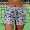 Women's Summer Beach Shorts Casual Elastic Drawstring Sports Bottom Mid-Waist Yoga Shorts Pants with Pockets