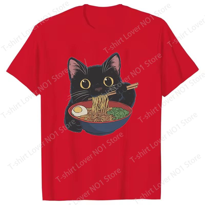 

RaUnisex Cat T Shirt Japanese Style Cat Lover TShirt Kawaii Cartoon Cat Short Sleeve T Shirts Unisexs Womens Clothes Tee Shirt Tops S