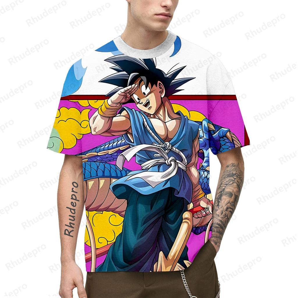 Japanese Anime Super Saiya T-shirt Men Y2k Goku Short Sleeve Children's Men's 100-5XL 2024 T-shirts Oversized Fashion Streetwear