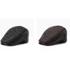 Men Beret Hats Ear Protection Cap Warm Winter Protection Leather Gifts Caps