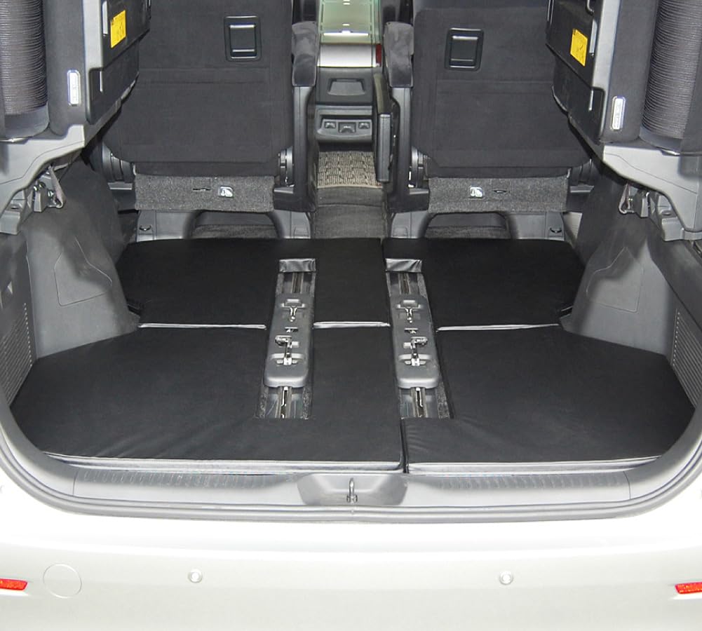 

Levolva Luggage Flat Mat Waterproof and Luggage Mat for 20 Series Alphard and Vellfire Trunk Seat Floor Mat Accessory - Stain-Resistant (Black) чёрный