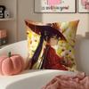 Game Genshin Mona Cushion Cover Pillowcase Short Plush Invisible zipper Room Sofa Cushion Cover