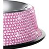 SAVORI Bling Dog Bowls Pink, 640ML Handmade Bling Rhinestones Stainless Steel Pet Bowls Double Food Water Feeder for Puppy Cats Dogs - Set of 2