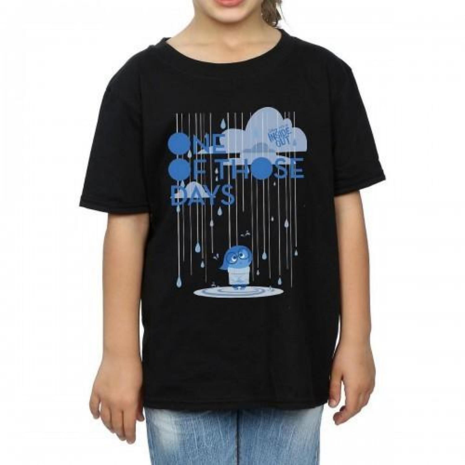 Inside Out Girls One Of Those Days Cotton T-Shirt S чёрный