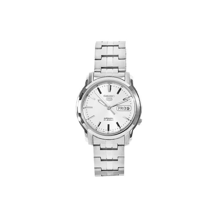 

SEIKO Seiko5 30m Water Resistant Automatic Mechanical Movement Stainless Steel Strap Watch Unisex SNKK65K1 Silver Watch Case