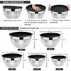 Mixing Bowl Set of 5, Stainless Steel Metal Nesting Salad Bowl with Lid Set, Non-Toxic & Durable, Airtight Lid & Easy Clean