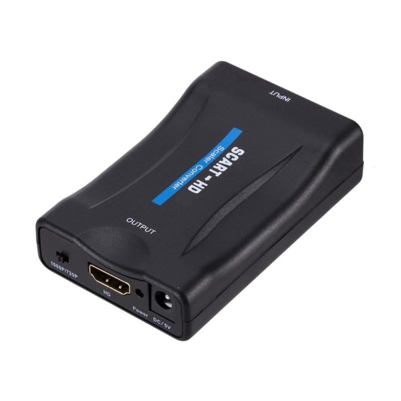 SCART zu Multimedia-Schnittstellen Konverter 1080P Adapter zum Verbinden alter Geräte mit modernen Displays mit USB-Stromkabel