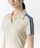 MUSINSA STANDARD WOMAN Women'S Slit Neck Lace Trim Polo Dress [Cream/Blue]