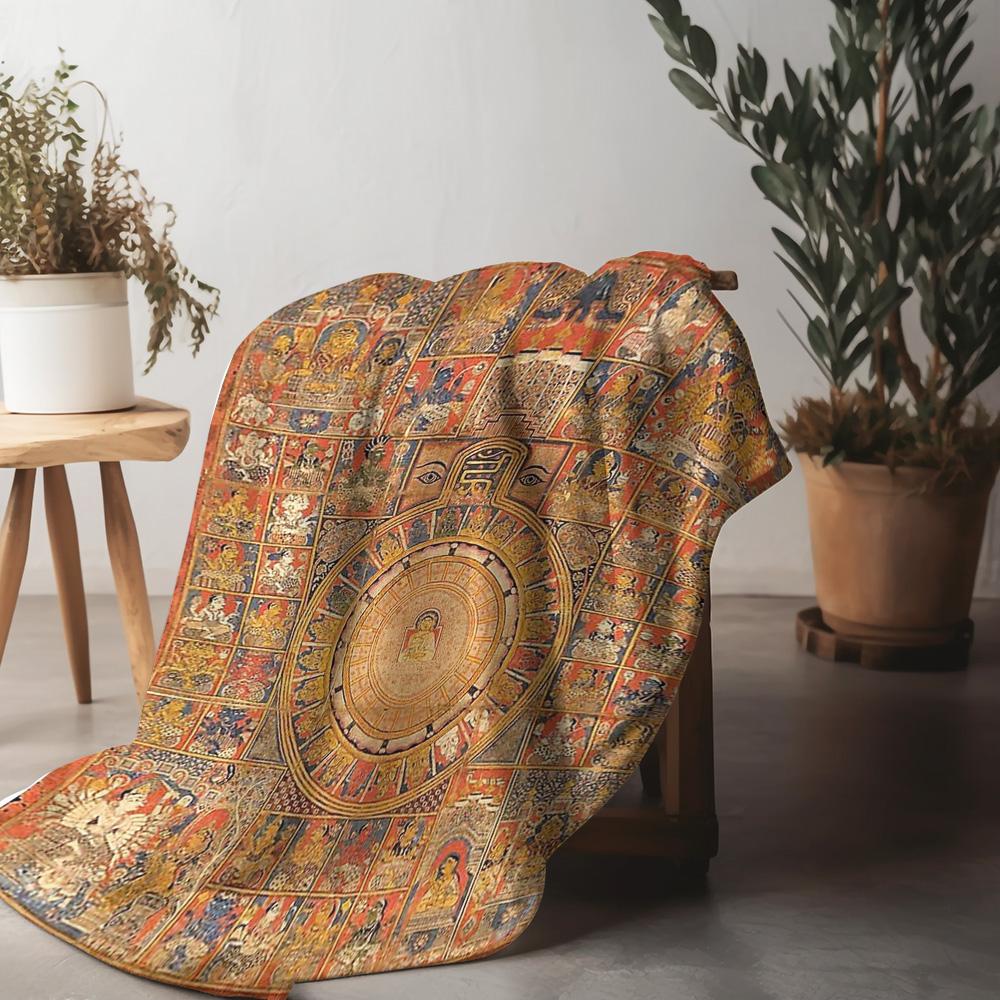 Vintage Ethnic Moroccan Kilim Rug Carpet Throw Blanket Decorative Wall Art Cushion Cover Home Decor