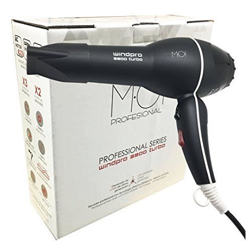Moi Moises Sèche-cheveux Windpro 3900 Ionic Turbo 2200 W Professional Series M·O·I Professionnel 1 pièce 990 g 4V-IZK5-G587