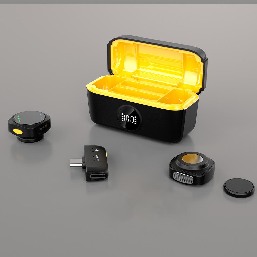 Q18 Magnetic Wireless Collar Microphone with Noise Reduction for Live Broadcast & VLOG