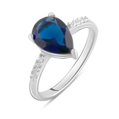 Silver Ring with Nano Sapphire, Product Weight 2.34 G (1191316)