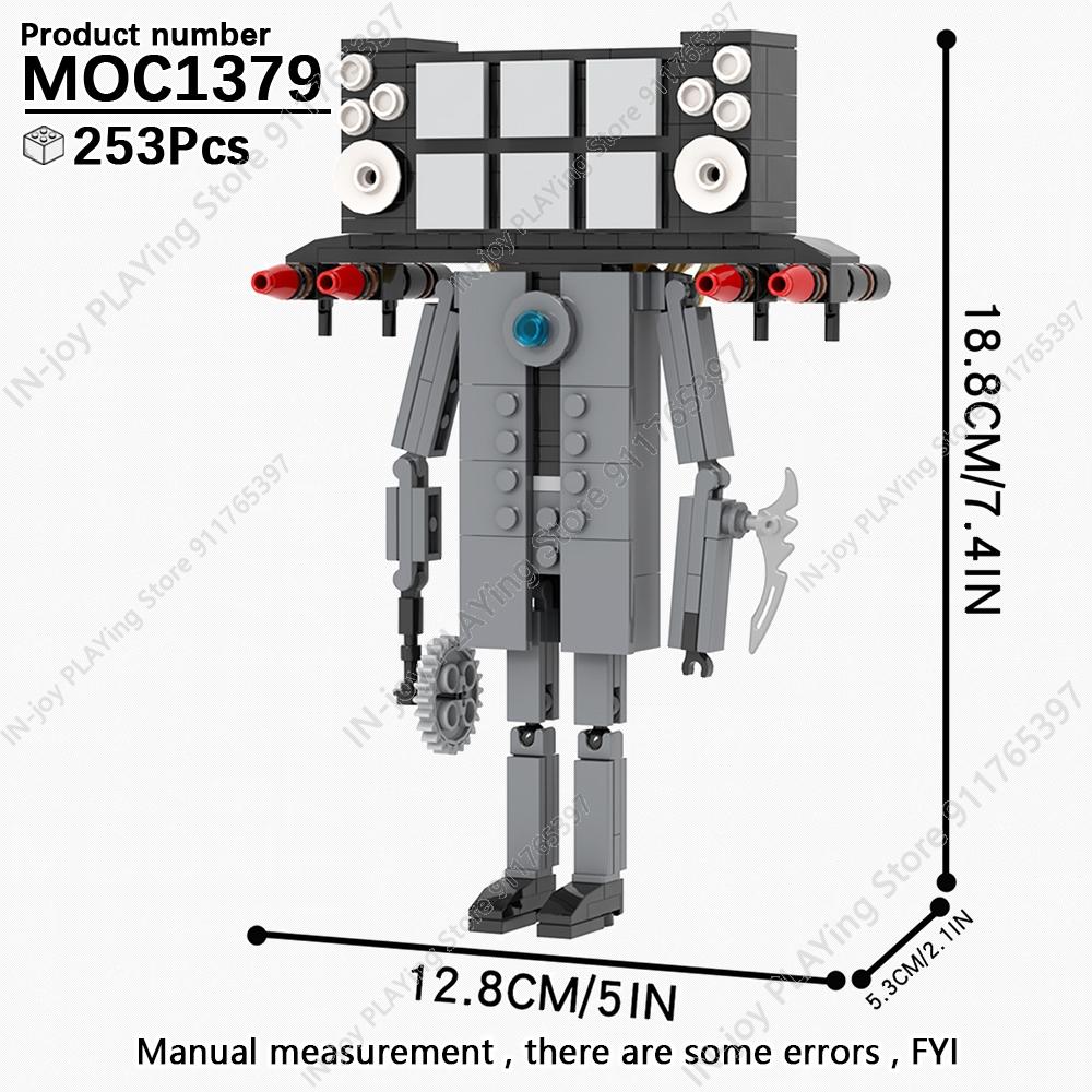 MOOXI Set di Figure Skibidi Toilet Man TvMan Cameraman Speakerman Blocchi da Costruzione Modello MOC Mattoncini Giocattoli per Adulti Bambini Regalo di Compleanno