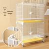 Reinforced Three-Layer Indoor Pet Cage with Toilet for Small Dogs