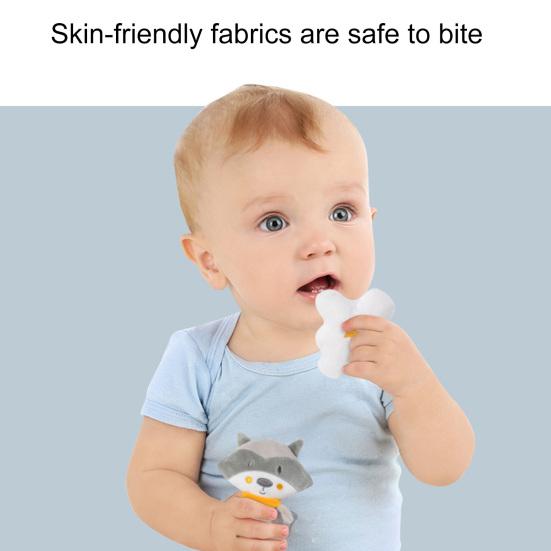 Crib Rattle Toy Rotating Musical Bell Cute Raccoon Owl Plush Doll Emotional Comfort Soothe Toy Hanging Rattle Toy Bedside Bell Bracket Toddler Toy