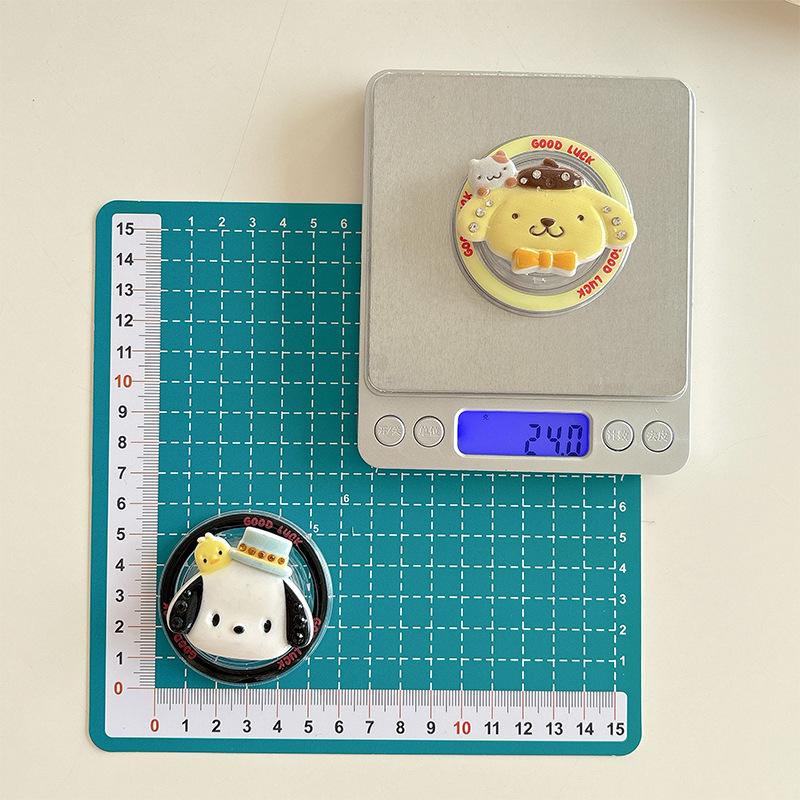 Cartoon Kt Cat Cute Puppy Mobile Phone Airbag Bracket Magnetic Back Sticker Retractable Lazy Desktop Drama Bracket