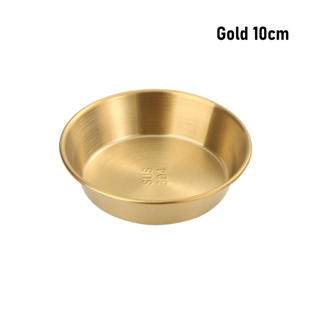 1Pcs Sushi Dipping Sauce Dishes Mini Appetizer Plates 304 Stainless Steel Seasoning Tray 7/8/10/11cm Bowl Sauce Plate