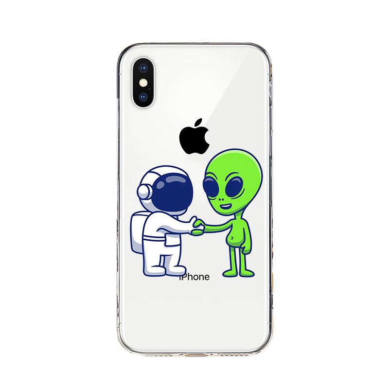 Cartoon Astronaut Silicone Cover For Apple IPhone 13 12 Mini 11 Pro XS MAX XR X 8 7 6 6S 5 Plus SE Phone Case