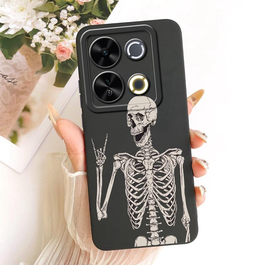 For Itel P65 4G Phone Case Cute Rabbit Painted Liquid Soft Silicone Bumber Shell For Itel P 65 4G Capa P671L Back Cover