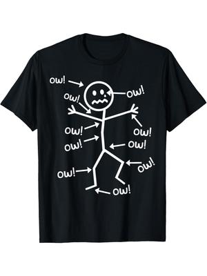 Ow Ow Ow T-Shirt - Funny Chronic Pain Awareness T-Shirt
