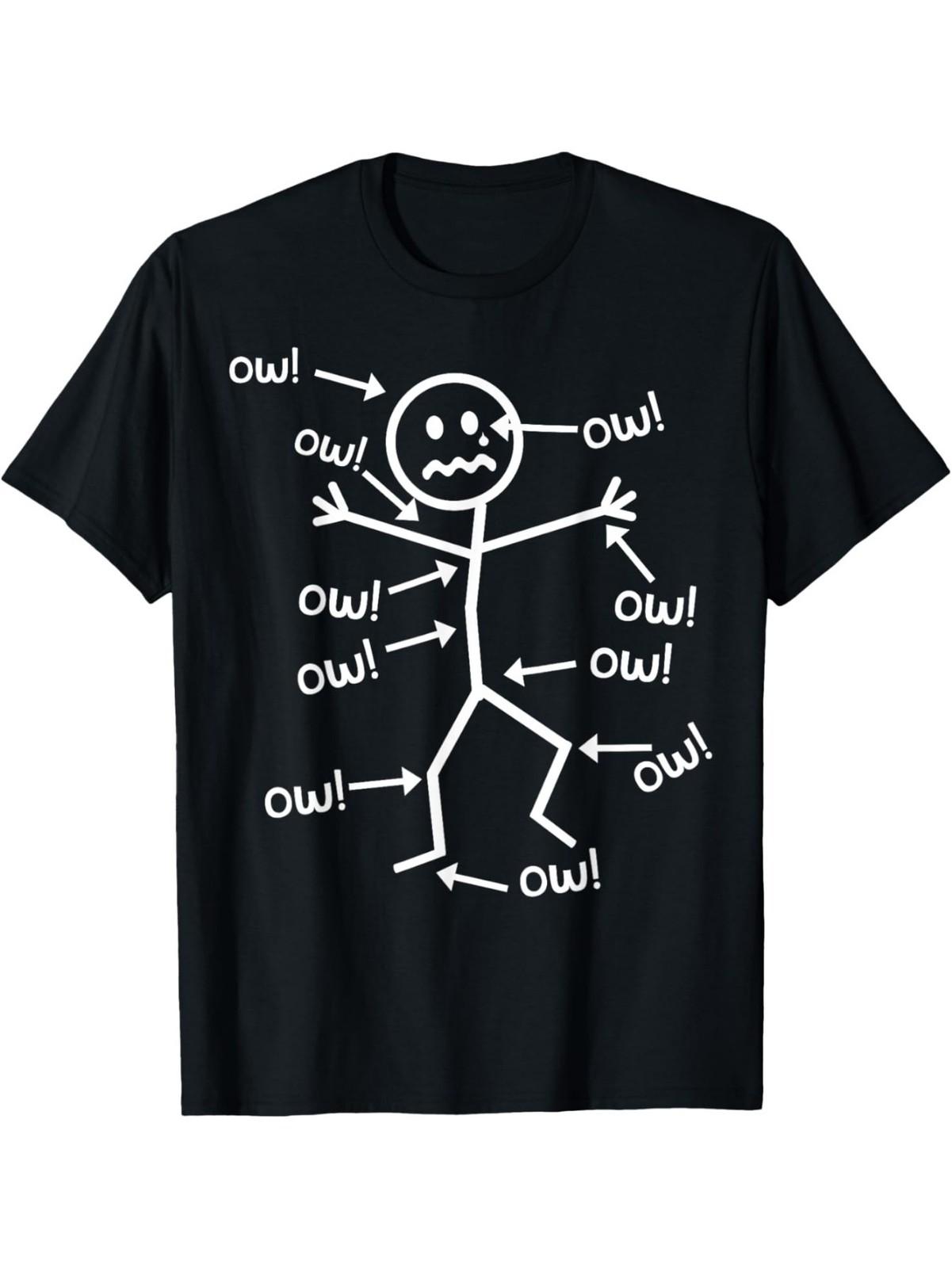 

Ow Ow Ow T-Shirt - Funny Chronic Pain Awareness T-Shirt S разноцветный