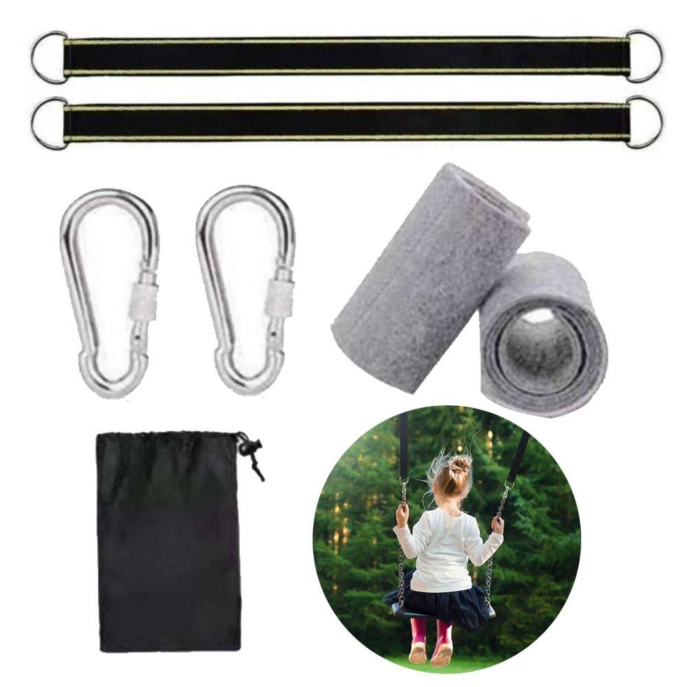 Safer Lock Carabiners Swing Straps 1.5m Length Tree Protectors Hammock Tree Straps  Hammock Setup