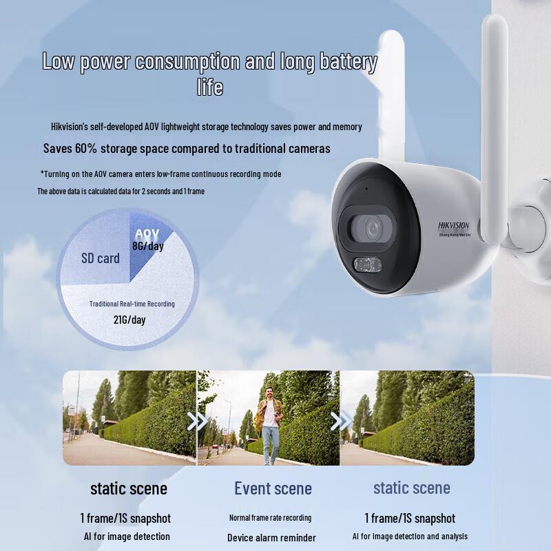 

Hikvision 4K Wireless AI Full-Color Night Vision Security Camera System CN plug (adapter included) 2 Cameras