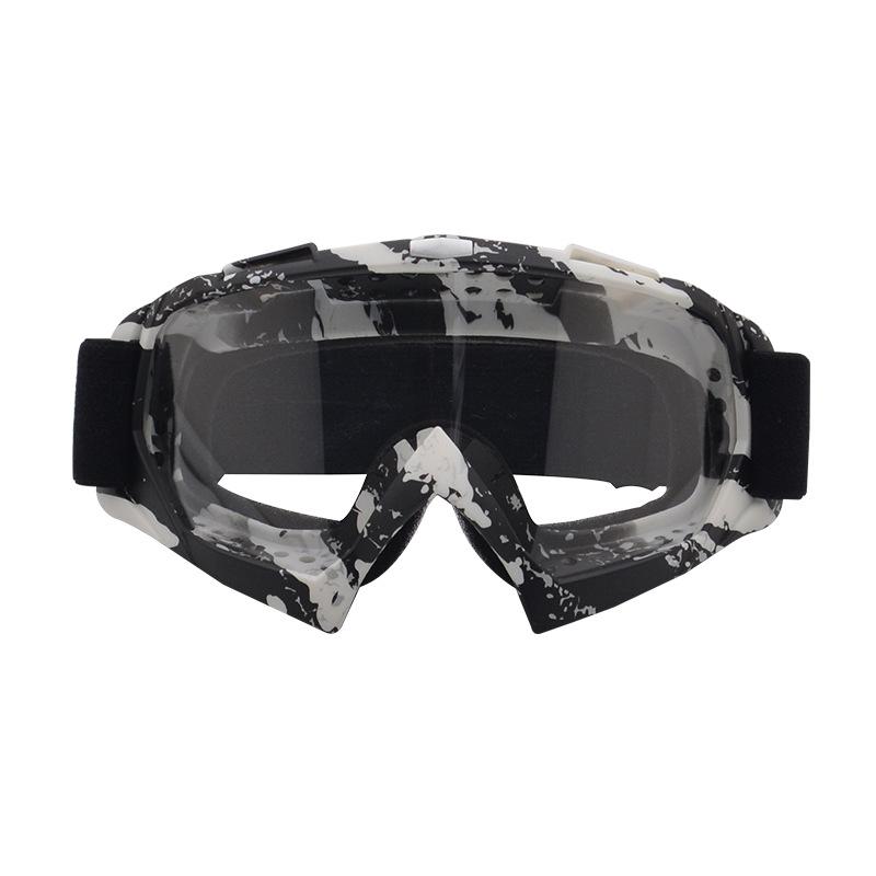 

Motorcycle goggles, rider goggles, off-road goggles, ski goggles, cycling gear, racing goggles, outdoor8043 White and black frame+Tra