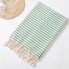 Customized 100% Cotton Hamam Beach Towel Striped Turkish Tassel Printed Adult Sports Logo Bath Swim Travel Quick-Dry All-Season