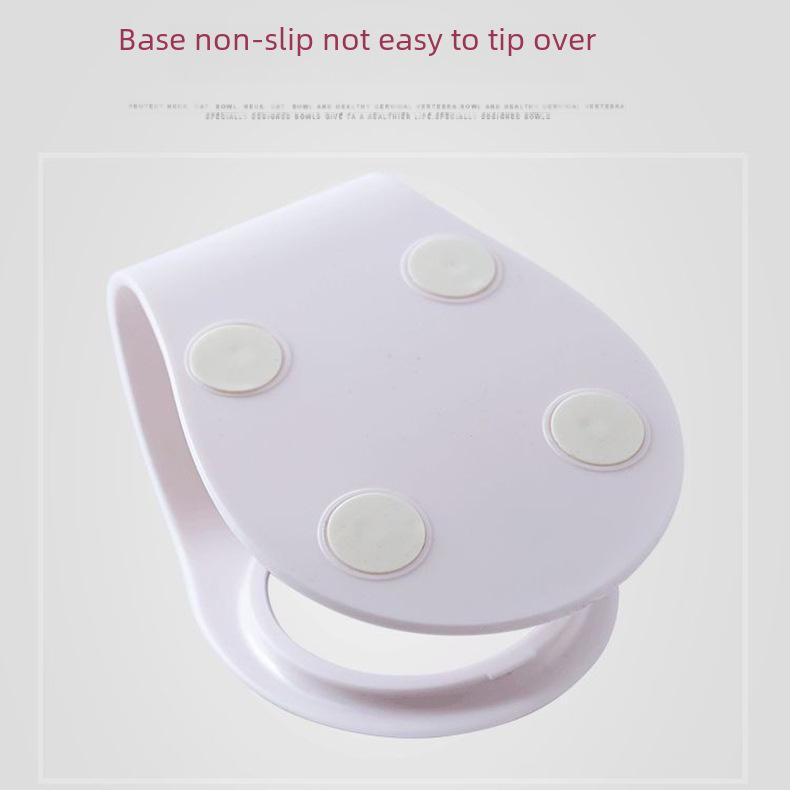 Non-Slip Double Cat Bowl with Elevated Design and Cat Ear Shaped for Pet Food