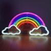 Rainbow Neon Sign LED Light USB/Battery Operated Non-Glaring Cloud Rainbow LED Neon Light Wall Art Decoration