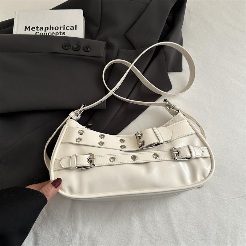 New Korean Style Underarm Bag for Women Soft Touch Faux Leather Shoulder Purse Minimalist Design Chic Handbag