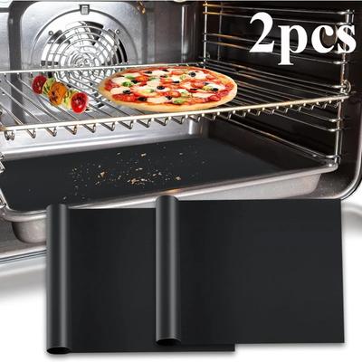 2 szt. Wkładki do piekarnika Nieprzywierająca mata Odporna na ciepło Mata do grillowania Zewnętrzne pieczenie Wielokrotnego użytku Mata do grillowania BBQ Akcesoria kuchenne Naczynia do pieczenia